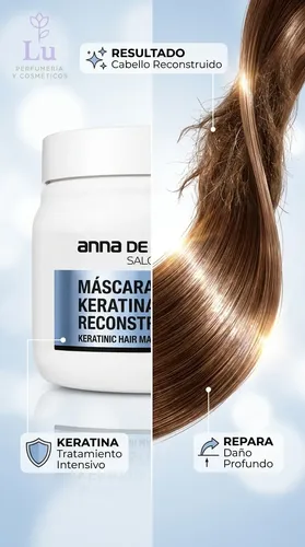 Máscara Capilar Keratina Reconstrucción Anna De Sanctis 500g