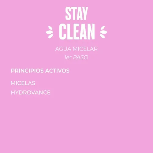 Agua Micelar Stay Clean Mazz Make Up- Desmaquilla E Hidrata
