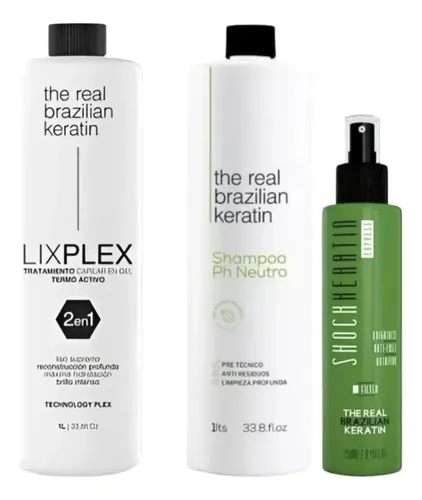 Alisado Lix Plex+shampoo Neutro+shock Liquido Bekim