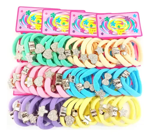 Colitas De Pelo Colores Surtidos Pack X 48 Unidades