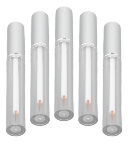 Tubo De Rímel Vacío De 3 Ml, 5 Piezas, Tapa De Aluminio .