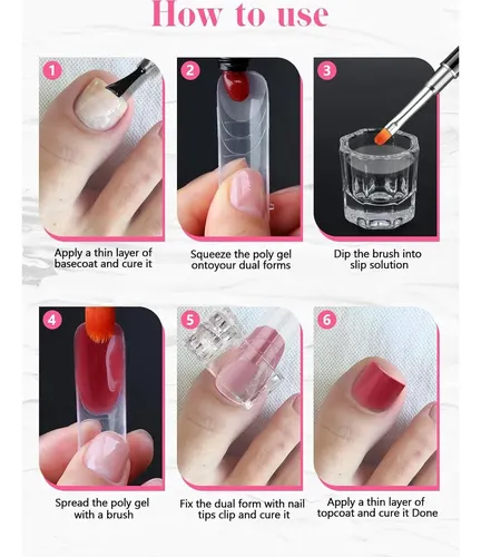 Kit De Uñas De Gel Poligel Ebanku Para Uñas De Los Pies