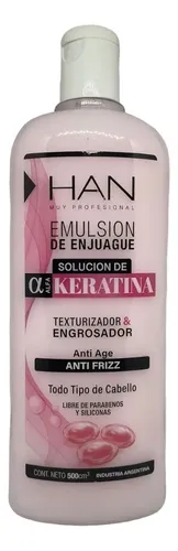 Combo Han Shampoo + Acondicionador Keratina Engrosador 500ml
