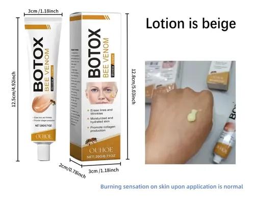 Crema Facial Botox Bee Venom Antiarrugas 20g Todo Tipo De Piel Día/noche