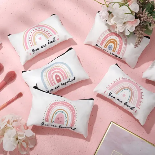 Bolsas De Maquillaje Yahenda Rainbow Canvas, 16 Unidades, Pa
