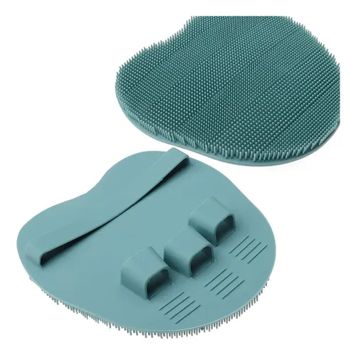 Guante Exfoliante Silicona Verde Eucalipto Para Piel Seca