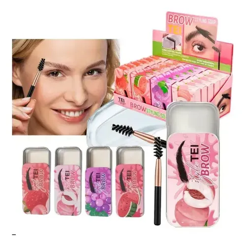 Gel Jabon Fijador Laminado Cejas Tei Frutal + Cepillo X 12gr