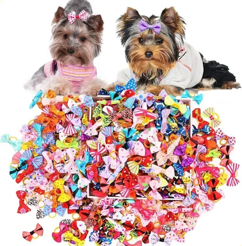 Lazos Pequeños Para El Pelo Con Forma De Perrito, 100 .