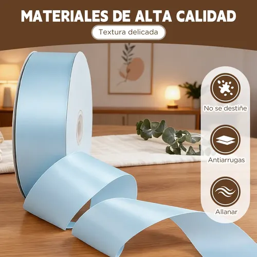 Rollo Liston Satinado Para Decoracion Ancho 4 Cm 91 Metros