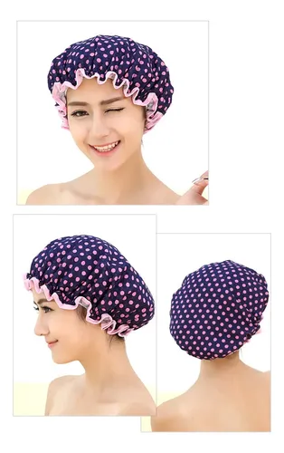 Toalla Femenina Con Gorros De Ducha Coloridos Para Baño Adul