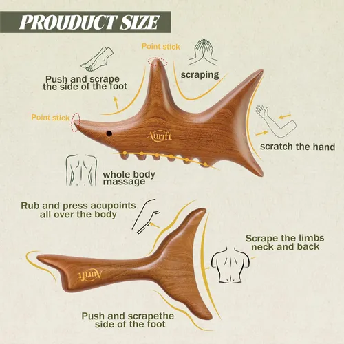 Aurift Juego De Herramientas De Madera Gua Sha Para La Cara