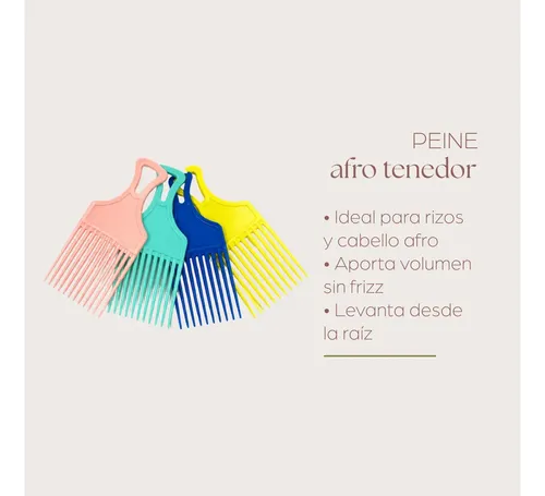Peine para desenredar y peinar cabello afro ZEVA Afro Tenedor surtidos x unidad