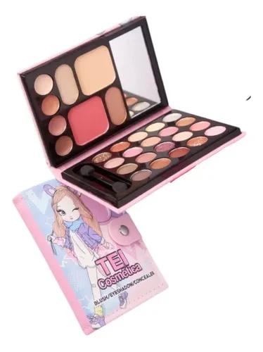 Paleta De Sombras Para Ojos + Corrector + Rubor Tei Make Up