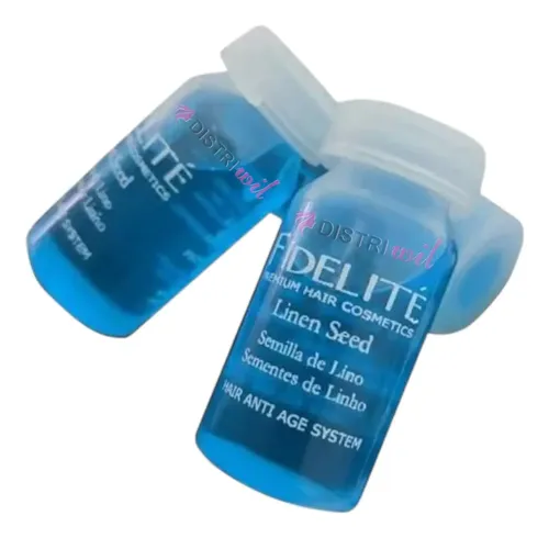 Caja De Ampollas Semillas De Lino Reestructurante Con Nutrientes Esenciales Hidratante Brillo Suavidad Fidelite X12 Unidades Uso Profesional Premium Salon Belleza