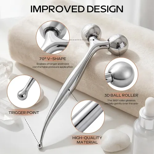 Rodillo Facial De Metal Refrescante Sha Massager Gua Self Ro