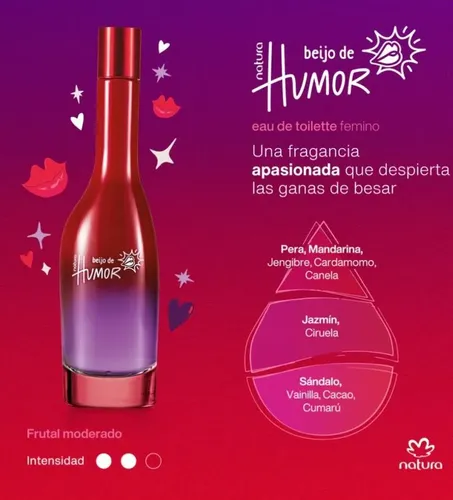 Kit Natura Perfumes 75ml: Primeiro De Humor Y Beijo Femenino