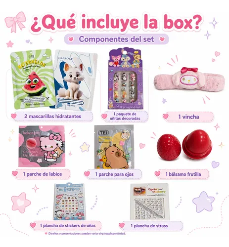 Skincare Box Niña Productos Veganos Hipoalergenicos Cute