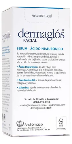 Combo X2 Serum Dermaglos Hidratante Ácido Hialurónico 30ml Todo Tipo De Piel Día/noche