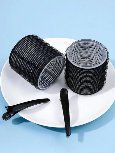 Kit De 24 Rulos Autoadhesivos Para Cabello Con Pinza