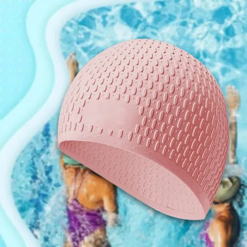 Gorro De Natación De Silicona Unisex Ajustable Protección