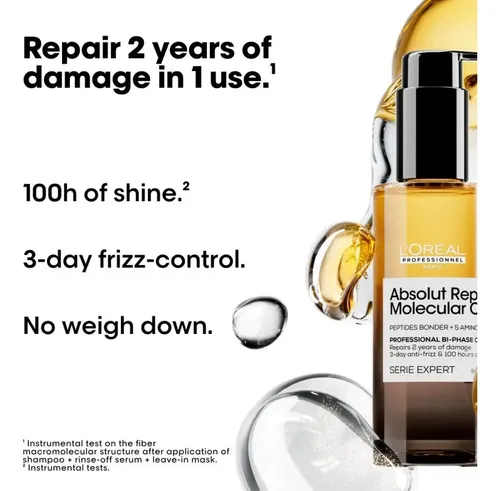 Aceite Loreal Absolut Repair Molecular Oil Capilar X 90ml