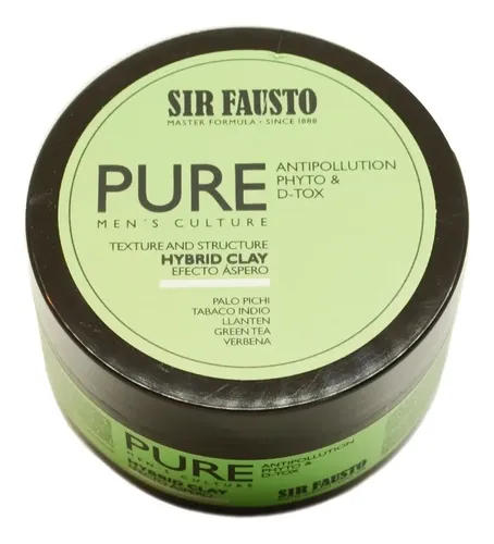 Sir Fausto Pure Hybrid Clay Cera Detox Efecto Áspero 100ml