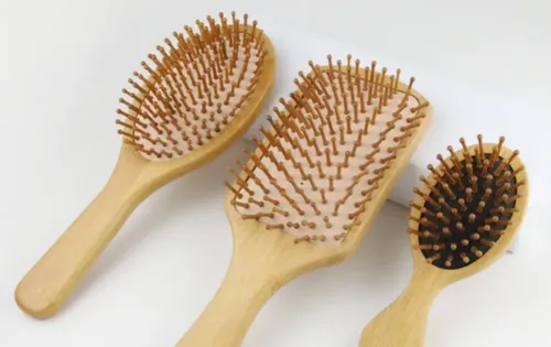 6 Cepillos De Bambú Anti Frizz Para Peinar Cabello