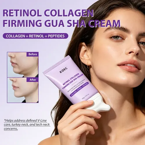 Crema Tensora Cuello Papada Colágeno Péptidos Guasha Retinol