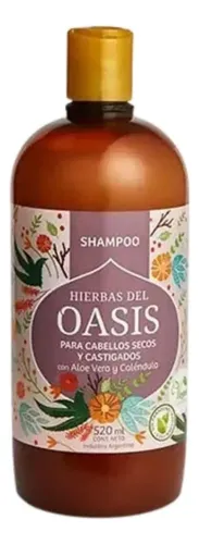 Shampoo Para Cabellos Secos Y Dañados Hierbas Del Oasis