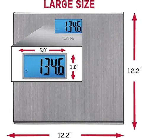 Báscula Digital Taylor 200 Kg Acero Inoxidable Pantalla Lcd