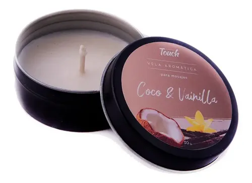 Velas Para Masajes Aromaticos Different Touch 30g Fragancia Coco Vainilla Tipo De Envase Lata