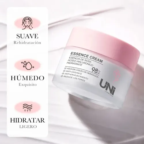 Crema Hidratante De Rosas Con Acido Hialuronico Anti-age Todo Tipo De Piel Día/noche