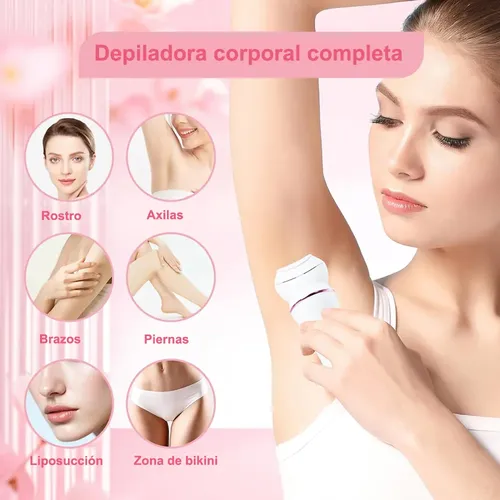 Depiladora Eléctrica Bikini Usb Recargable Con Luz