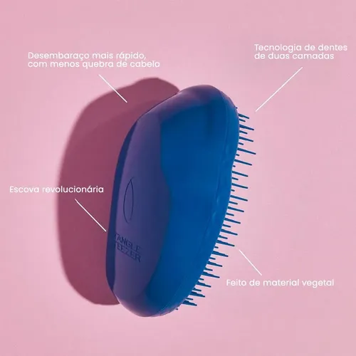 Cepillo Para Cabello Tangle Teezer Plant Brush Azul