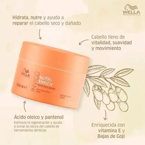 Mascara Capilar Wella Invigo Enrich Nutricion Profunda 500ml