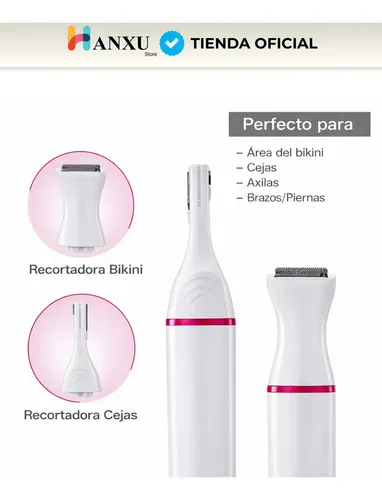 Depiladora Afeitadora Mujer 5 En 1 Facial Corporal Sin Dolor
