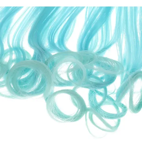 Peluquín Ondulado Con Forma De Flor De Pera Para Cabello Azu