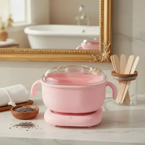 Calentador De Cera De Silicona Plegable Depilacion Rosa