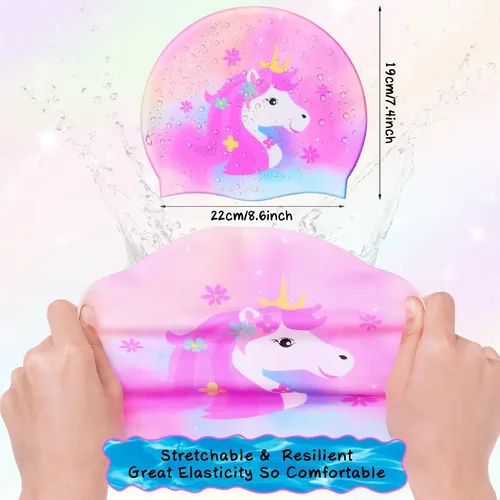 3 Piezas Gorro De Baño Para Niños Gorro De Baño Impermeab…
