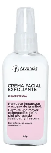Crema Facial Exfoliante Con Carozo De Damasco 60cc Arvensis