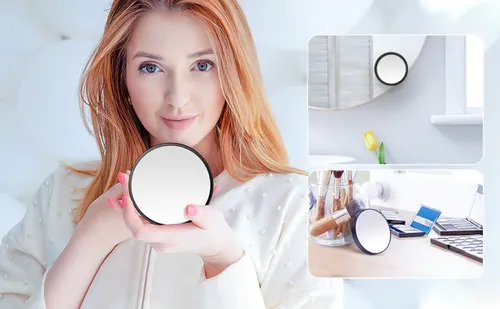 Espejo Con Aumento X3 Lupa Para Maquillaje Con Sopapas