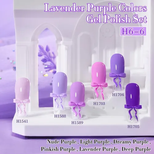 Kit Gel Uñas 6 Colores Hema Free Double Rhythm