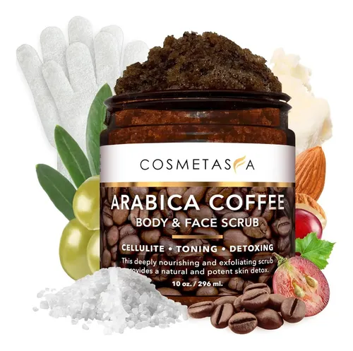 Exfoliante De Café Arábica Orgánico Cosmetasa 2 En 1 Con