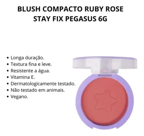 Rubor En Polvo Ruby Rose Blush Stay Fix Tono Lyra