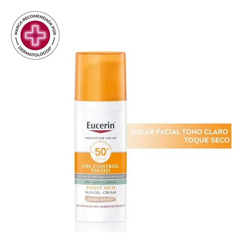 Eucerin Sun Fps50 Oil Control Tinted Toque Seco Medio