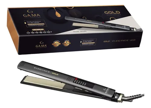 Plancha Alisado Gama Elegance Led Display Gold Ceramica 12c