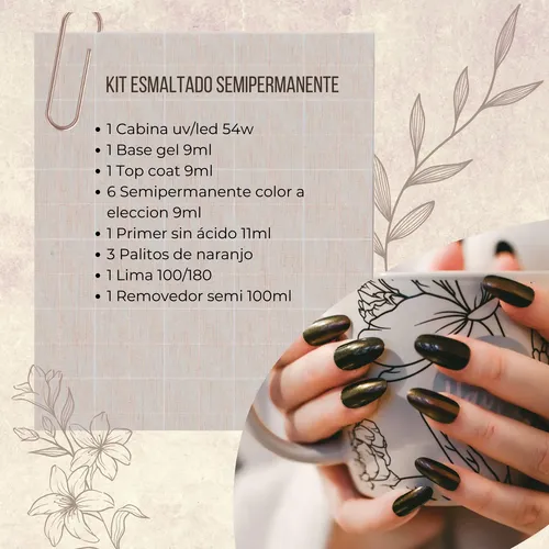 Kit Inicial X 15u. Tejar Manicuria Semipermanente Led/ Uv