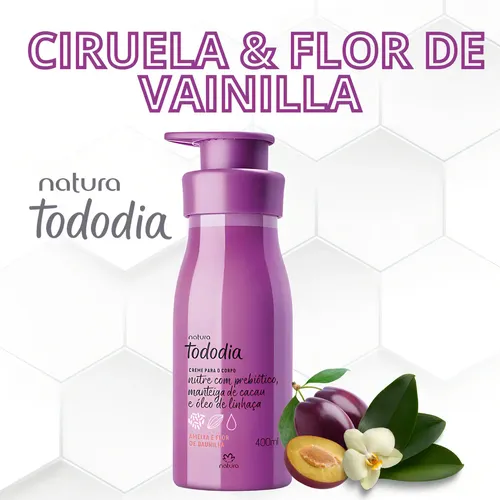 Crema Hidratante Corporal Natura Tododia Ciruela Y Flor De Vainilla 400 Ml
