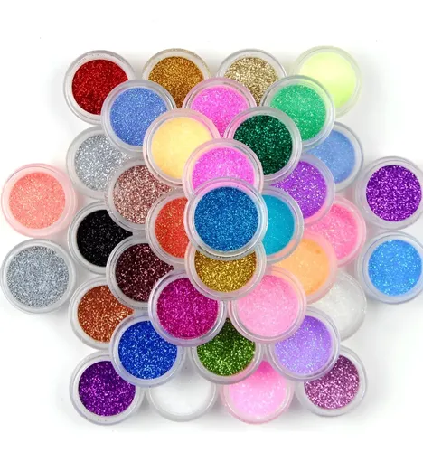 5 Mini Glitter Purpurina Todos Los Colores Uñas Ojos Rostro