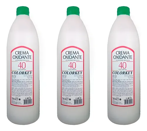 3 Botellas De Crema Oxidante Marca Silkey (40 Vol)